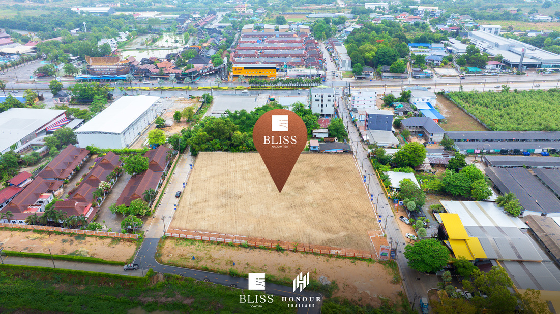 BLISS JOMTIEN : Plot 8 ที่ดินทำเลทอง ซอยนาจอมเทียน 2 ห่างจากทะเลเพียง 960 เมตร - Image 3